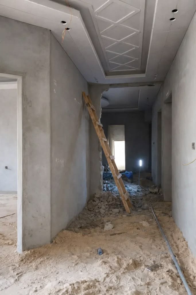 معالجة الرطوبة والتشققات ضمن أعمال ترميم المنازل